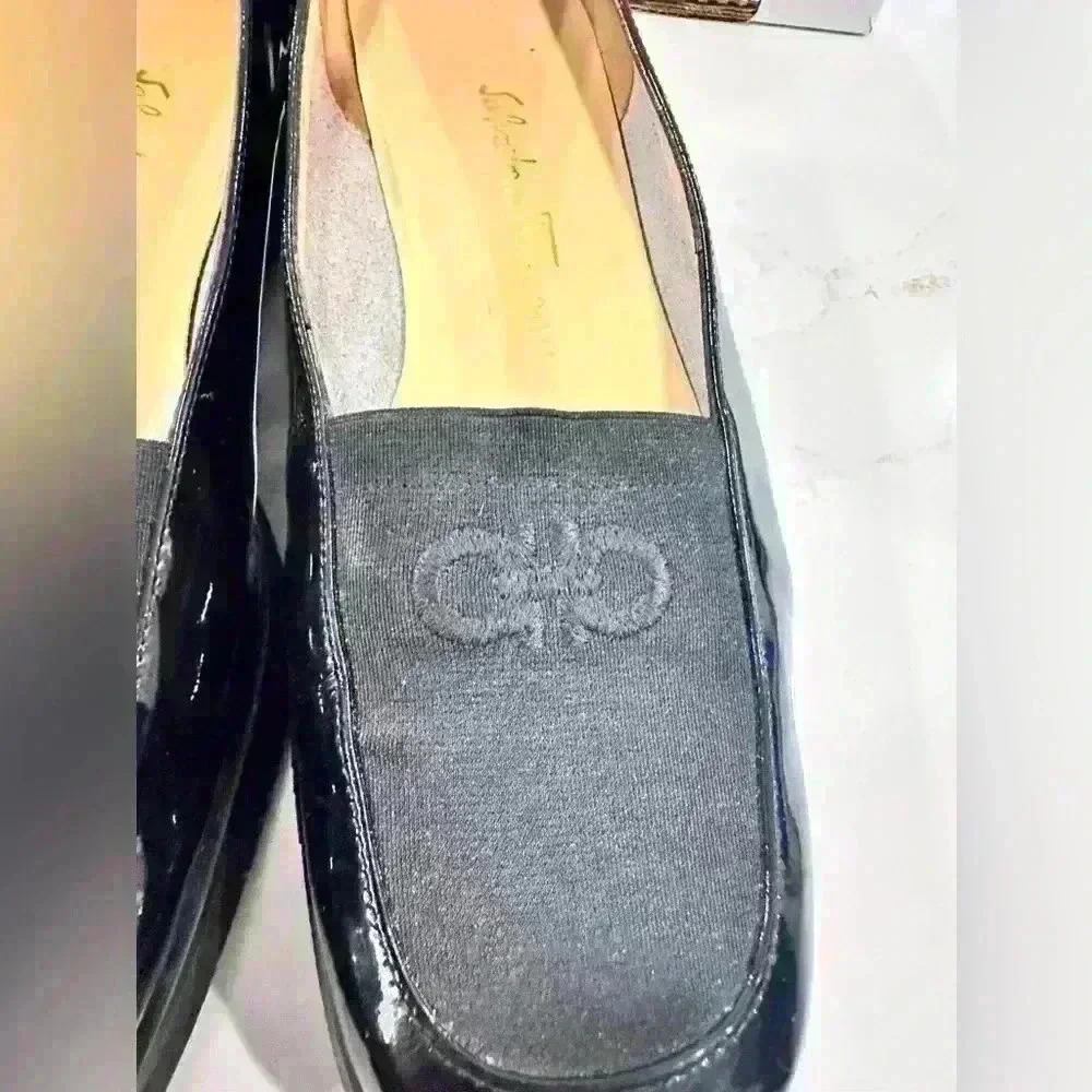 🔥🔥Salvatore Ferragamo Women Gancini Genuine Leather Mesh Loafers Shoes 8 - Picture 8 of 9